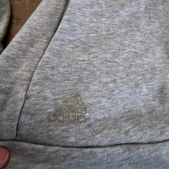 Adidas Sweatshirt Women's Medium Gray Pullover Funnel Neck - Picture 3 of 9